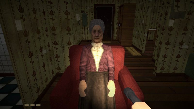 Edith in the armchair