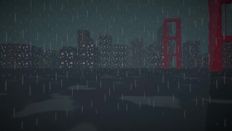 GIF: the flooded city